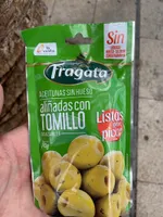 Aceitunas sin hueso aliñadas con tomillo