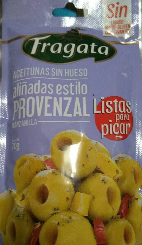 Aceitunas sin hueso aliñadas estilo provenzal