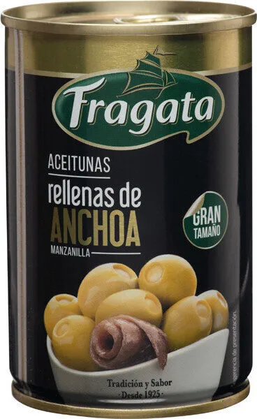 Aceitunas manzanilla rellenas de anchoa