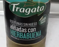 Aceitunas sin hueso aliñadas con hierba buena