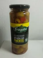 Aceitunas sin hueso aliñadas con pimientos