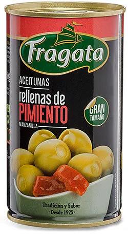 Manzanilla Oliven mit Paprikapaste gefüllt