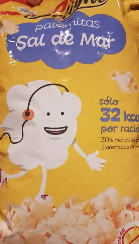 Delight palomitas con sal de mar bolsa 65 g