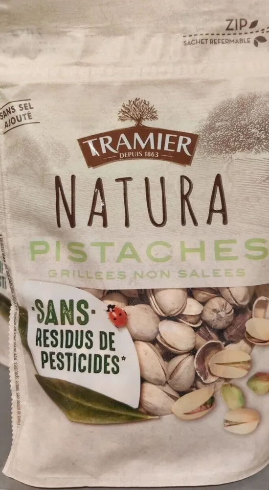 Pistaches grillées non salée Natura