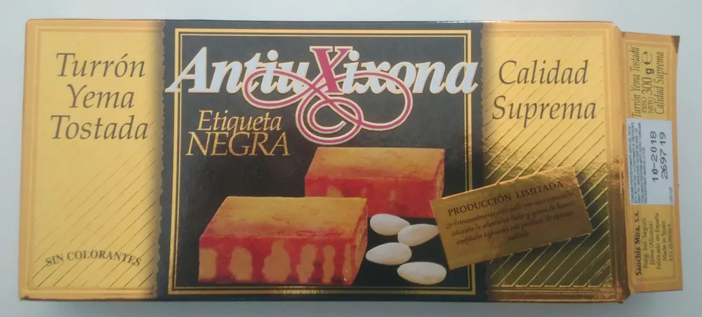 Turrón Yema Tostada Etiqueta Negra