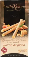 Barquillos Rellenos de Turrón