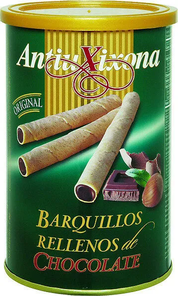 Antiu Xixona Barquillo relleno de chocolate