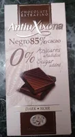 Chocolate Negro 85% Cacao Sin azúcares añadidos