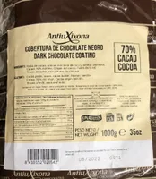 Cobertura de chocolate negro