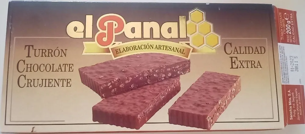 Turron de chocolate crujiente