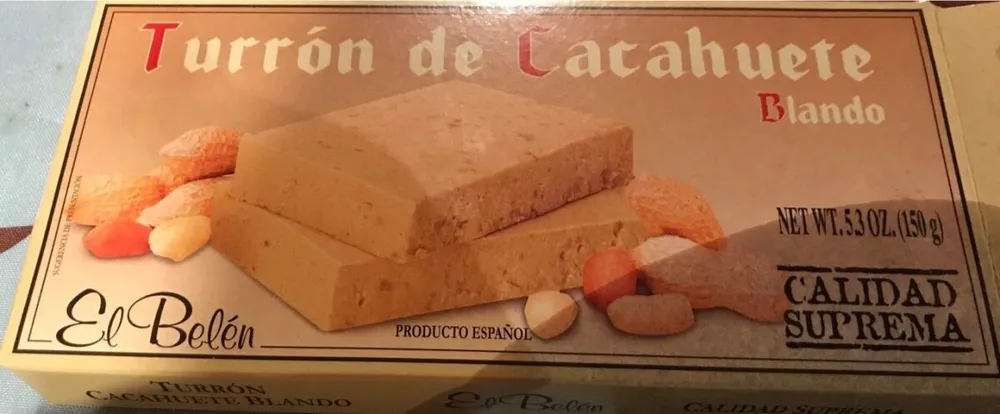 Turrón de cacahuete blando