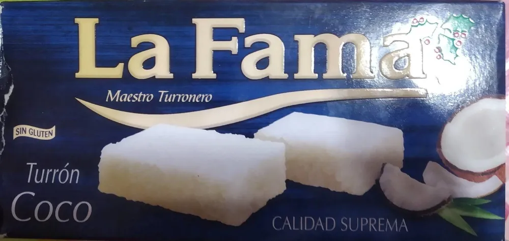Turrón sabor coco