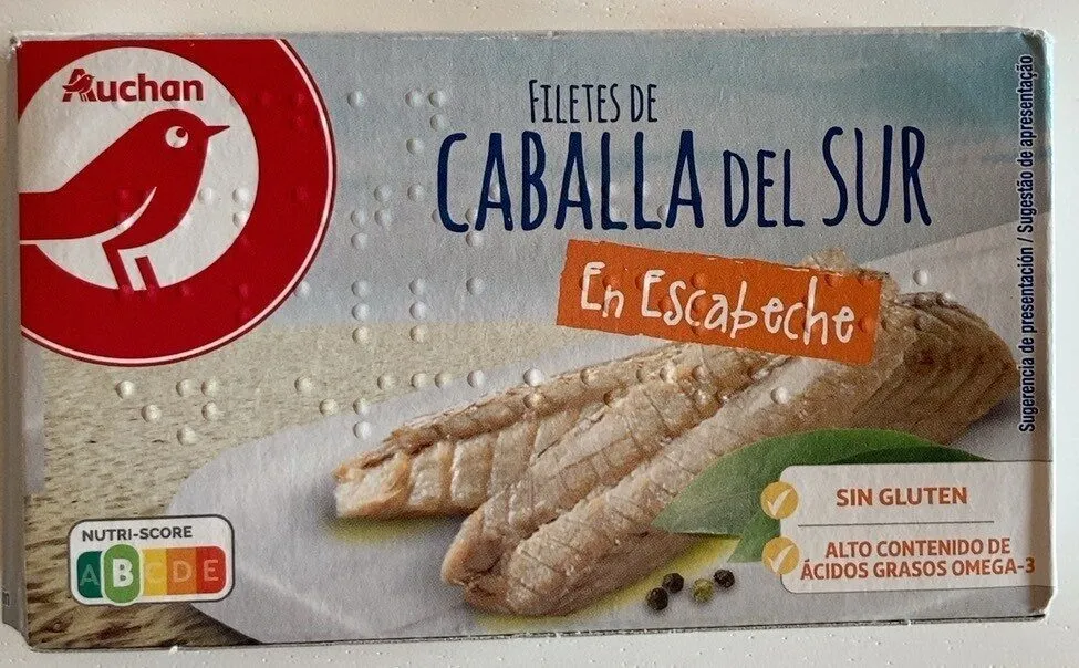 Filetes de caballa del sur en escabeche