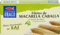 Filetes de caballa aceite de oliva bajo contenido sal