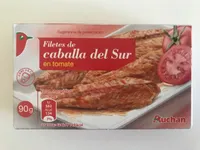 Filetes de caballa del Sur en tomate