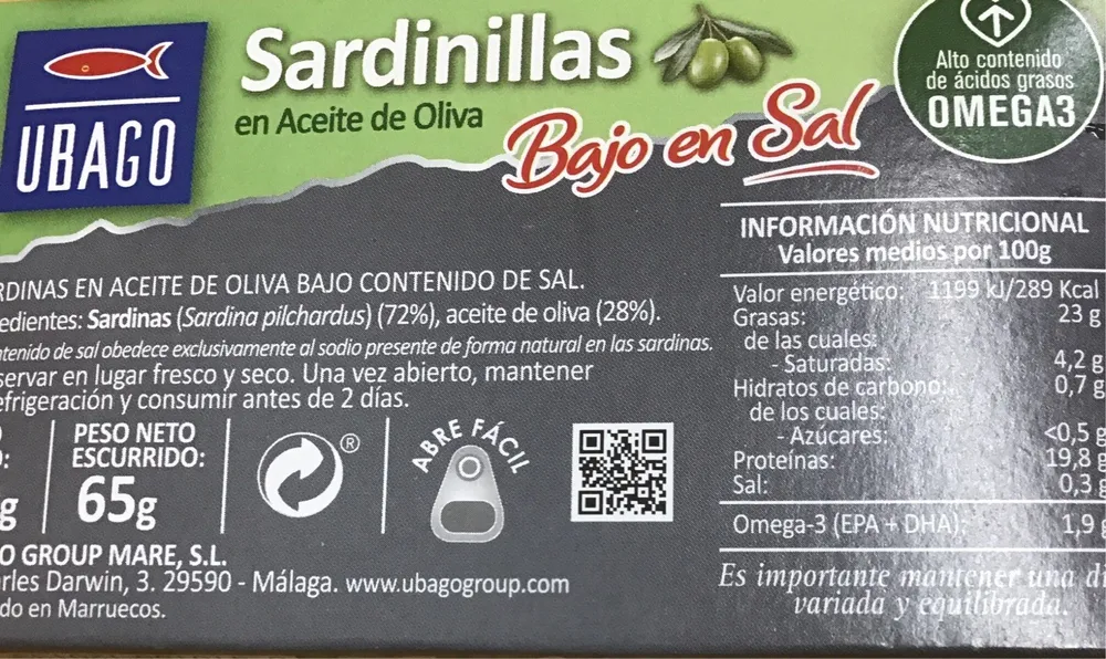 Sardinillas en aceite de oliva
