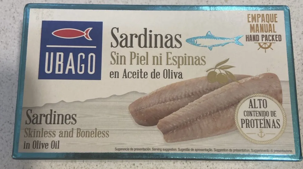 Sardinas sin piel ni espina en aceite de oliva