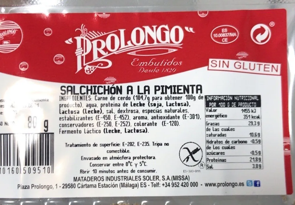 Salchichon a la pimienta