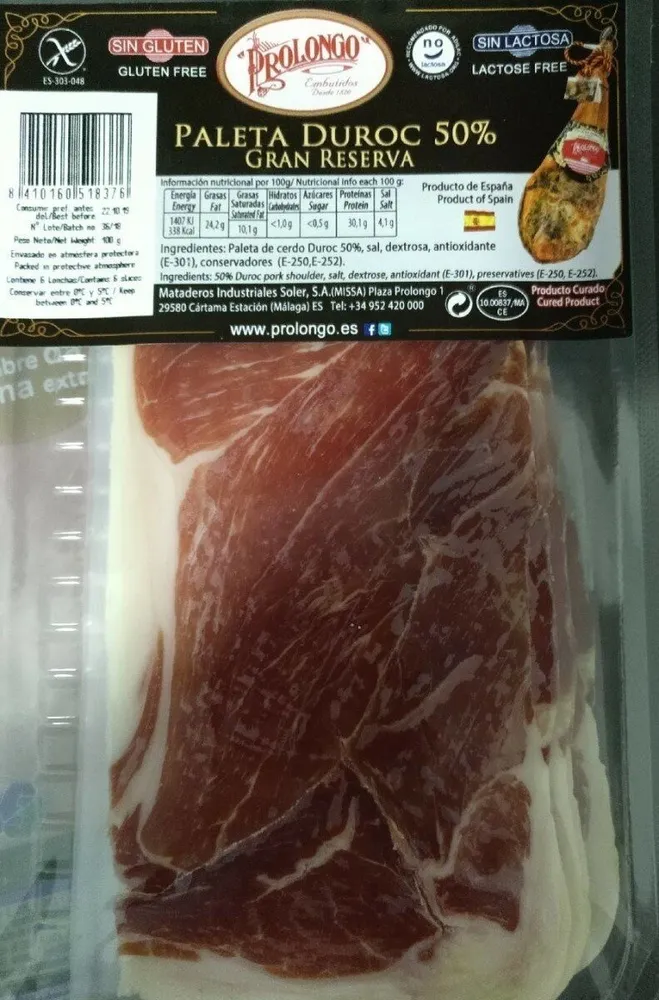 Paleta duroc gran reserva