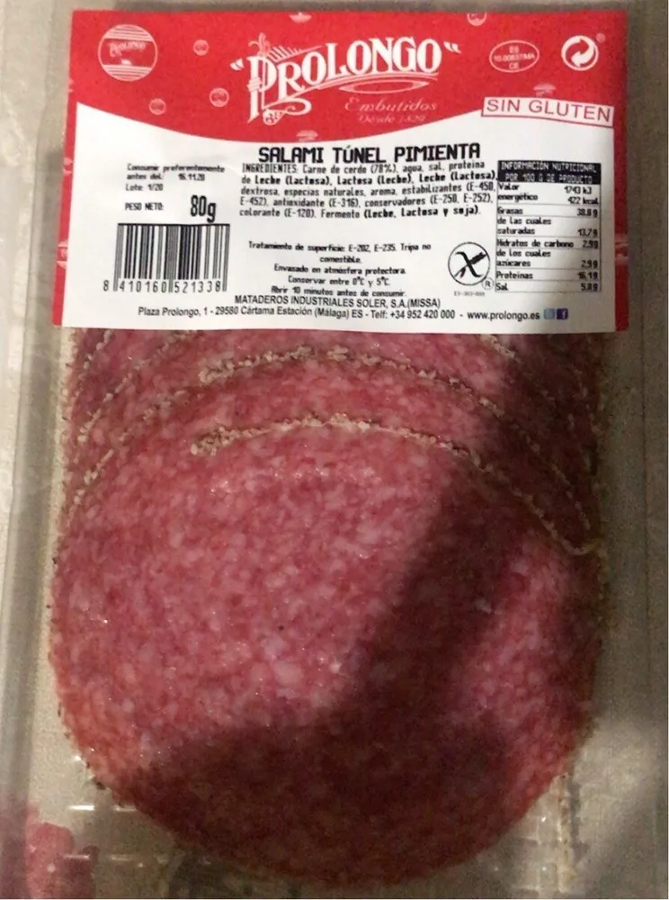 Salami tunel pimienta