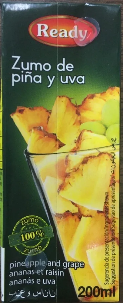 Zumo de piña y uva