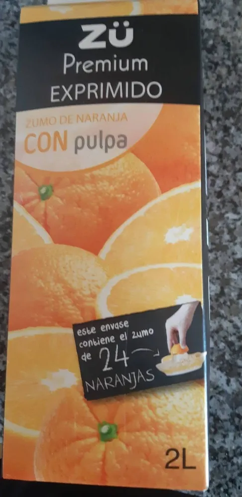Zumo de naranja con pulpa