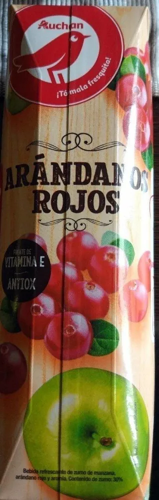 Zumo de arándanos rojos y manzana