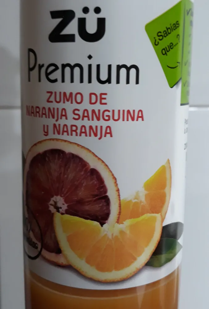 Zumo naranja sanguina y naranja