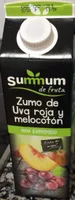 Zumo de uva roja y melocoton