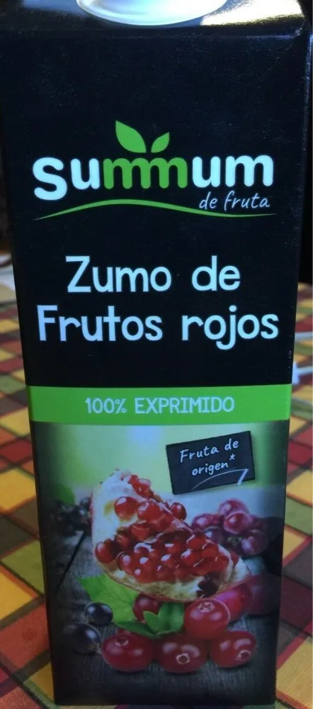 Zumo de frutos rojos