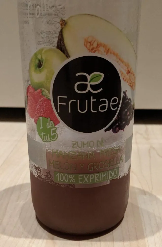 Zumo de manzana, fresa, melón y geosella