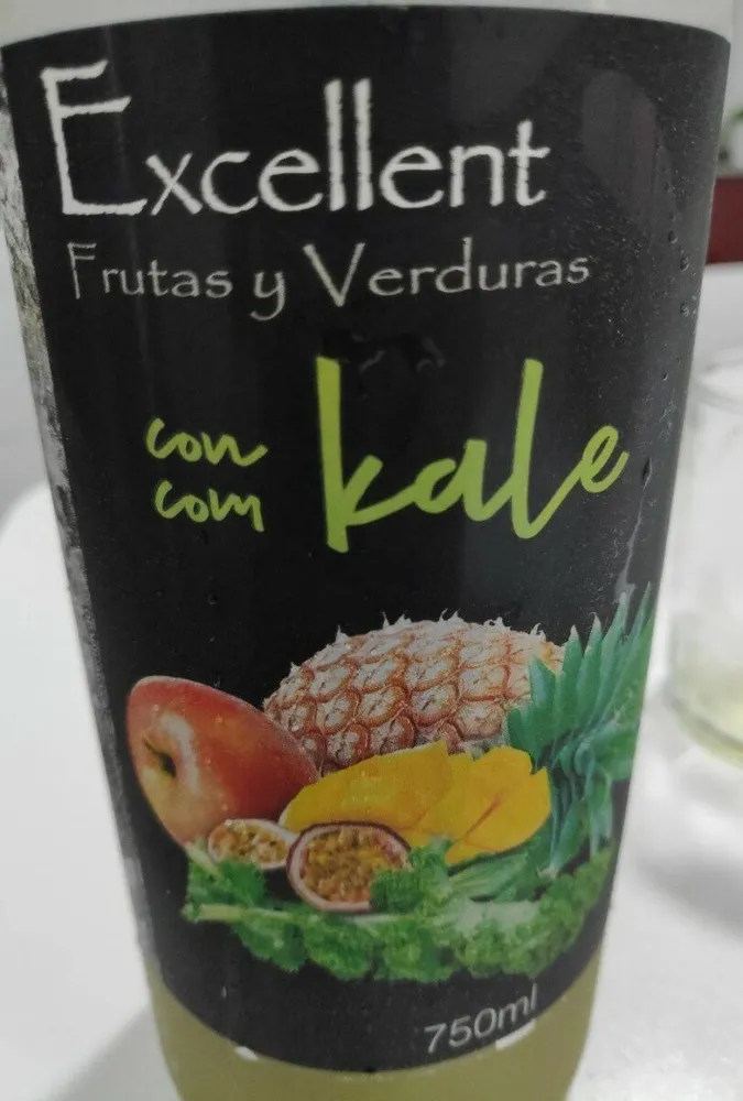 Frutas y verduras con kale