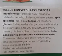 Verduras con trigo bilgur