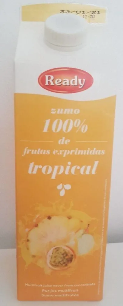 Zumo 100% de frutas exprimidas tropical