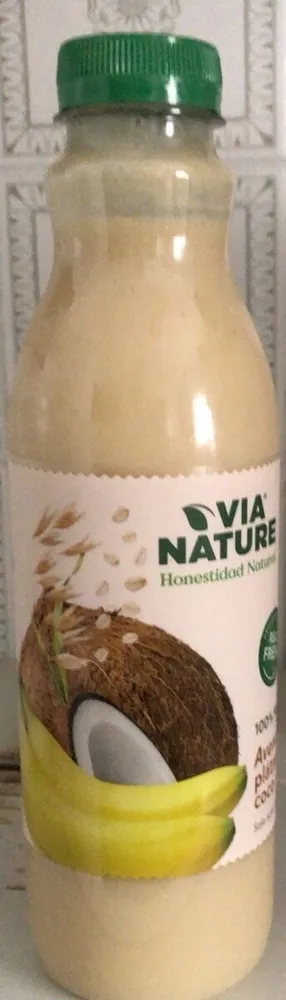 Bebida de avena con plátano y coco