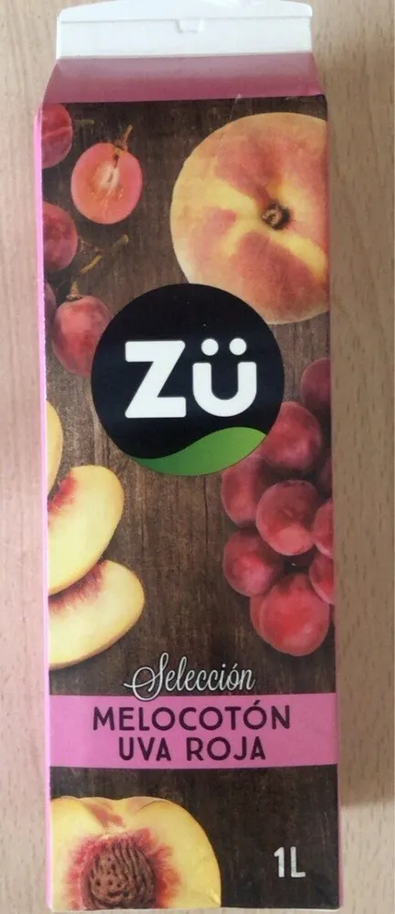 Zumo de melocotón y uva roja
