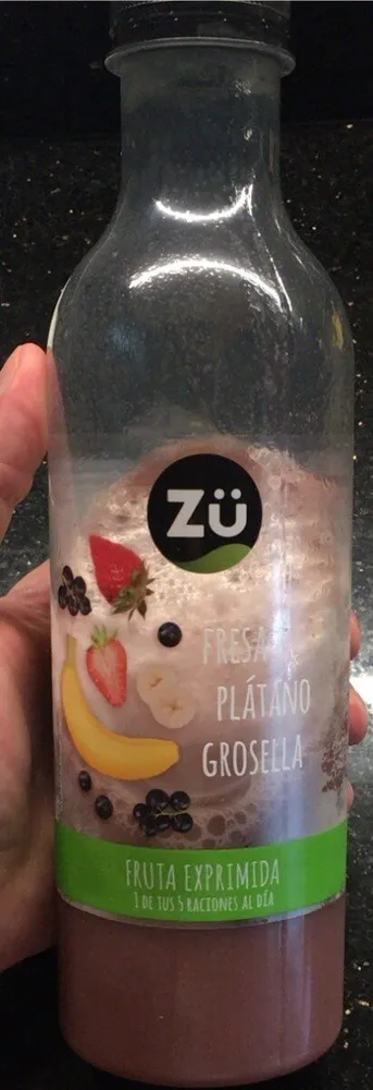 Batido fresa platano grosella