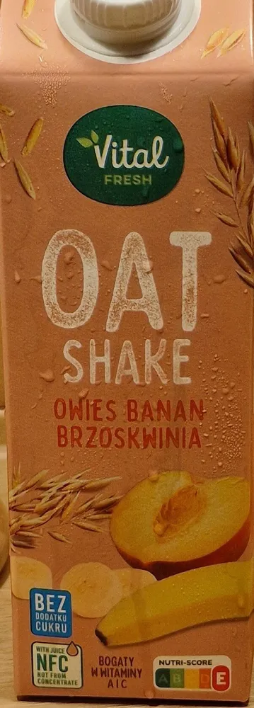 Oat Shake Owsiany Banan Brzoskwinia