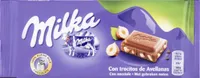 Chocolat au lait du pays alpin aux éclats de noisettes