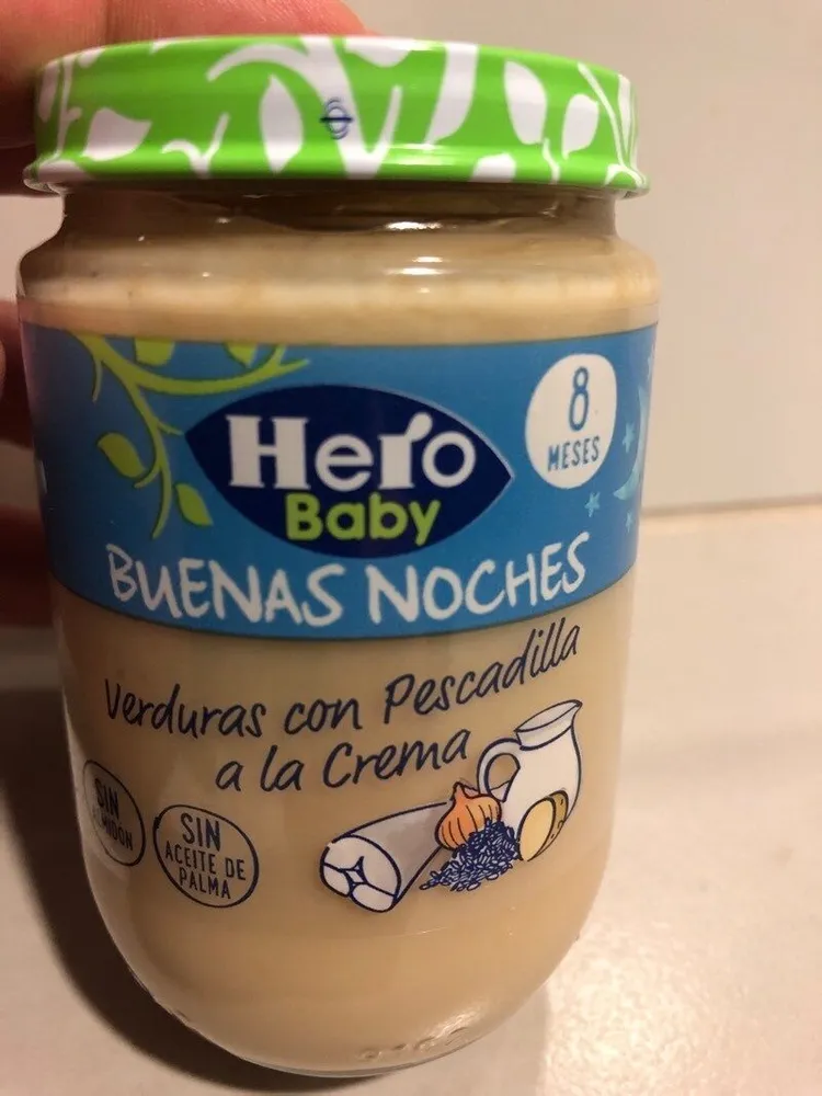 Buenas noches verduras con pescadilla a la crema