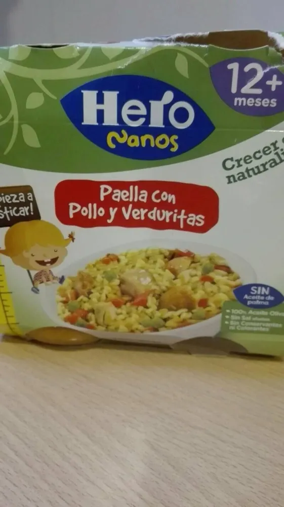 Paella con pollo y verduritas