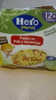 Paella con pollo y verduritas