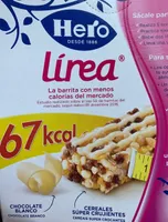 Línea barrita de chocolate blanco y cereales