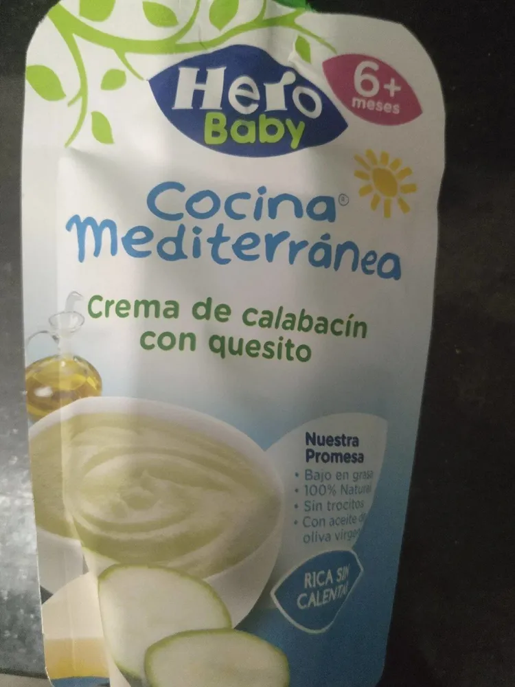 Bolsita Crema De Calabacín Con Quesito Hero Baby 100 GR +