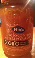 Zero mermelada de melocotón de temporada fruta