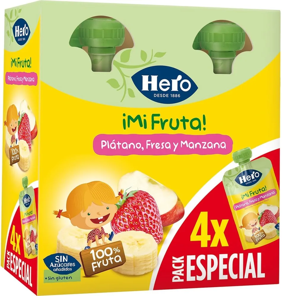 Plátano y fresa