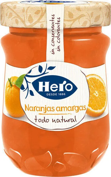 Todo natural confitura de naranja amarga