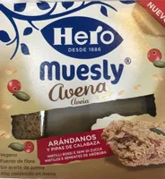 Muesly de avena, arándanos y pipas de calabaza