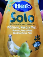 Solo plátano, pera y maíz