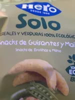 Snaks de guisantes y maíz,